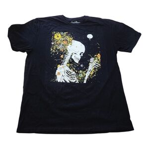 Black Graphic Skeleton T-Shirt Size XL